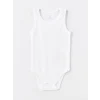 LCW baby Ekru Bisiklet Yaka Basic Kız Bebek Çıtçıtlı Bodysuit 2li