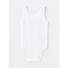 LCW baby Ekru Bisiklet Yaka Basic Kız Bebek Çıtçıtlı Bodysuit 2li