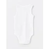 LCW baby Ekru Bisiklet Yaka Basic Kız Bebek Çıtçıtlı Bodysuit 2li