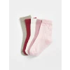 LCW baby Pembe Desenli Kız Bebek Soket Çorap 5li