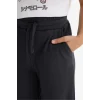 Defacto E1836A8AR220 Antrasit Kız Çocuk Beli Lastikli Wide Leg Geniş Paça Eşofman Altı