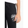 Defacto F4088A8BK81 Siyah Erkek Çocuk NBA Los Angeles Lakers Beli Lastikli Jogger Eşofman Altı