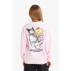 Defacto F3413A8PN648 Pembe Kız Çocuk Hello Kitty Oversize Geniş Kalıp Polo Yaka Sweatshirt