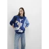 Mavi 1S10471-89353 Bugs Bunny Baskılı Lacivert Sweatshirt