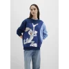 Mavi 1S10471-89353 Bugs Bunny Baskılı Lacivert Sweatshirt