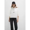Mavi 1S10502-70057 Yarı Fermuarlı Sırt Baskılı Ekru Sweatshirt