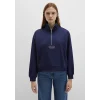 Mavi 1S10501-80729 Yarı Fermuarlı Sırt Baskılı Lacivert Sweatshirt