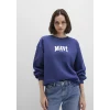 Mavi 1S10372-70498 Mavi Logo Baskılı Lacivert Sweatshirt