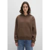 Mavi 167299-81959 Kapüşonlu Kahverengi Basic Sweatshirt
