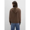 Mavi 167299-81959 Kapüşonlu Kahverengi Basic Sweatshirt
