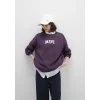 Mavi 1S10372-70635 Mavi Logo Baskılı Mor Sweatshirt