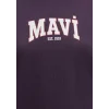Mavi 1S10372-70635 Mavi Logo Baskılı Mor Sweatshirt