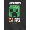 LCW Kids Antrasit Kapüşonlu Minecraft Baskılı Erkek Çocuk Fermuarlı Sweatshirt