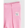 LCW Kids Pembe Beli Lastikli İspanyol Paça Kız Çocuk Tayt