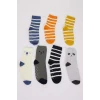 Defacto D2686A5KR1 Çok Renkli Erkek Bebek Kaydırmaz Taban 7li Pamuklu Uzun Çorap