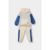 Defacto F9452A5ER134 Ekru Erkek Bebek 2li Takım Kapüşonlu Sweatshirt Eşofman Altı
