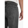 Defacto F2981AXNM55 Gri %100 Pamuk 90s Slim Fit Dar Kalıp Yüksek Bel Dar Paça Jean Pantolon