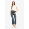Defacto G2217AXNM34 Mavi Crop Flare Fit Düşük Bel Bilek Boy Jean Yıkamalı Pantolon