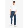 Defacto G1627AXNM83 İndigo Wide Leg Geniş Paça Beli Bağcıklı Jean Kar Yıkamalı Pantolon