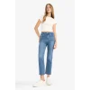 Defacto G2217AXNM28 Mavi Crop Flare Fit Düşük Bel Bilek Boy Jean Yıkamalı Pantolon