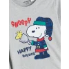 LCW Kids Gri Bisiklet Yaka Snoopy Baskılı Erkek Çocuk Pijama Takımı