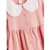 LCW Kids Pembe Bebe Yaka Kız Bebek Elbise