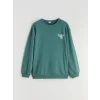 LCW Kids Petrol Bisiklet Yaka Erkek Çocuk Sweatshirt