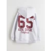 LCW Kids Gri Kapüşonlu Sırt Baskılı Kız Çocuk Sweatshirt