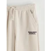 LCW Kids Bej Beli Lastikli Erkek Çocuk Jogger Eşofman Altı