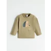LCW baby Haki Baskılı Erkek Bebek Sweatshirt ve Eşofman Alt 2li