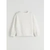 LCW Kids Ekru Bisiklet Yaka Kız Çocuk Sweatshirt