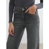 LCW Jeans Gri Wideleg Kadın Jean Pantolon