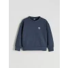 LCW Kids Antrasit Bisiklet Yaka Kız Çocuk Sweatshirt