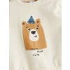 LCW baby Bej Ayı Baskılı Erkek Bebek Eşofman Takımı