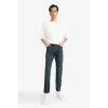 Defacto G1266AXNM83 İndigo Pedro Slim Fit Dar Kalıp Normal Bel Dar Paça Jean Pantolon
