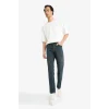 Defacto G1266AXNM83 İndigo Pedro Slim Fit Dar Kalıp Normal Bel Dar Paça Jean Pantolon
