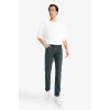 Defacto G1266AXNM83 İndigo Pedro Slim Fit Dar Kalıp Normal Bel Dar Paça Jean Pantolon