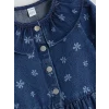 LCW Kids İndigo Fırfırlı Kız Çocuk Jean Elbise
