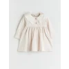 LCW baby Bej Bebe Yaka Kız Çocuk Elbise
