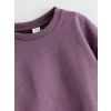 LCW Kids Mor Bisiklet Yaka Kız Çocuk Sweatshirt ve Tayt