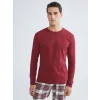 LC WAIKIKI Bordo Standart Kalıp Erkek Pijama Takımı