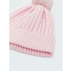 LCW ACCESSORIES Pembe Ponpon Detaylı Kız Çocuk Atkı ve Bere Takım