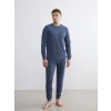 LC WAIKIKI Mavi Standart Kalıp Erkek Pijama Takımı