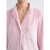 LCW DREAM Pembe Gömlek Yaka Kadife Kadın Pijama Takımı