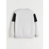 LCW Kids Gri Bisiklet Yaka PlayStation Baskılı Erkek Çocuk Sweatshirt