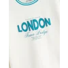 LCW Kids Ekru London Baskılı Kız Çocuk Kalın Sweatshirt