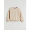 LCW Kids Bej Bisiklet Yaka Kız Çocuk Sweatshirt