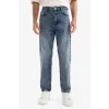 Defacto E8425AXNM28 Mavi 90s Slim Fit Dar Kalıp Yüksek Bel Dar Paça Jean Pantolon