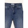 Defacto E8425AXNM28 Mavi 90s Slim Fit Dar Kalıp Yüksek Bel Dar Paça Jean Pantolon