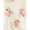 LC WAIKIKI Ekru Kız Bebek Sweatshirt ve Tayt Pantolon 2li